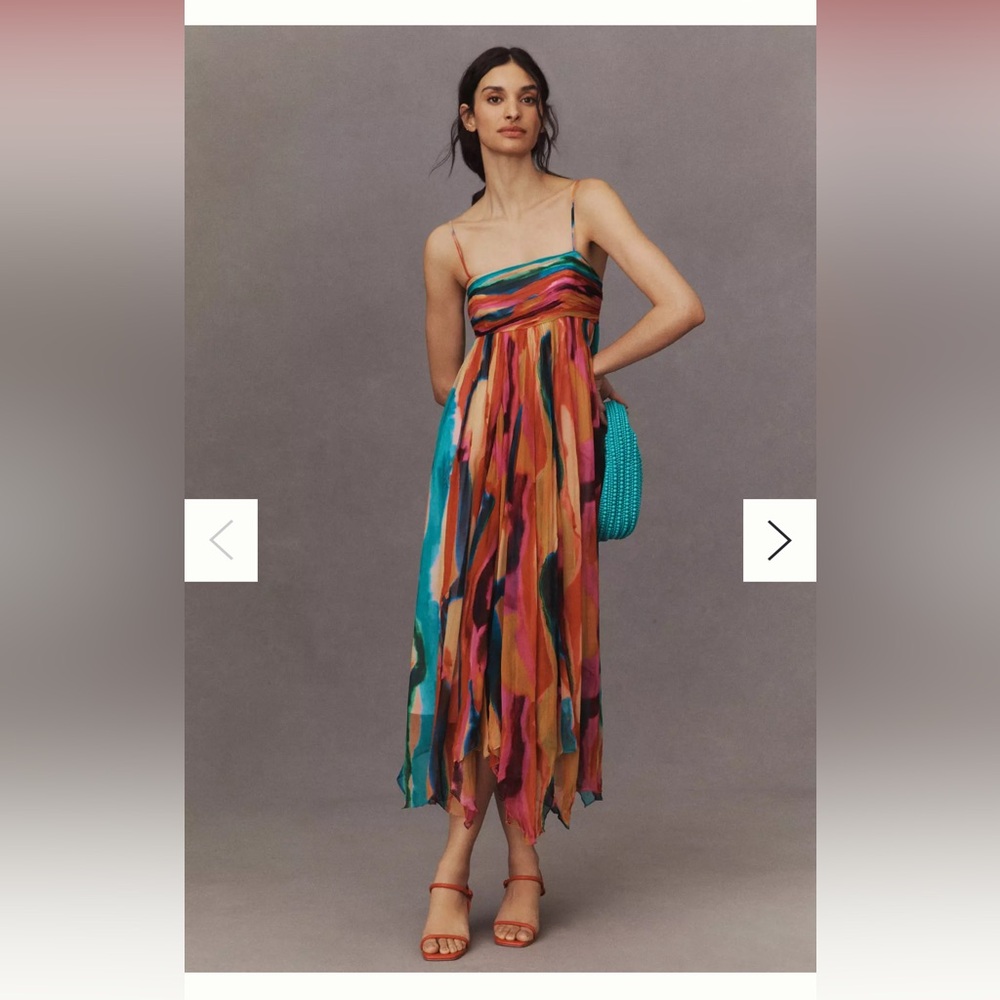 BHLDN Lola Sleeveless Chiffon Midi Dress